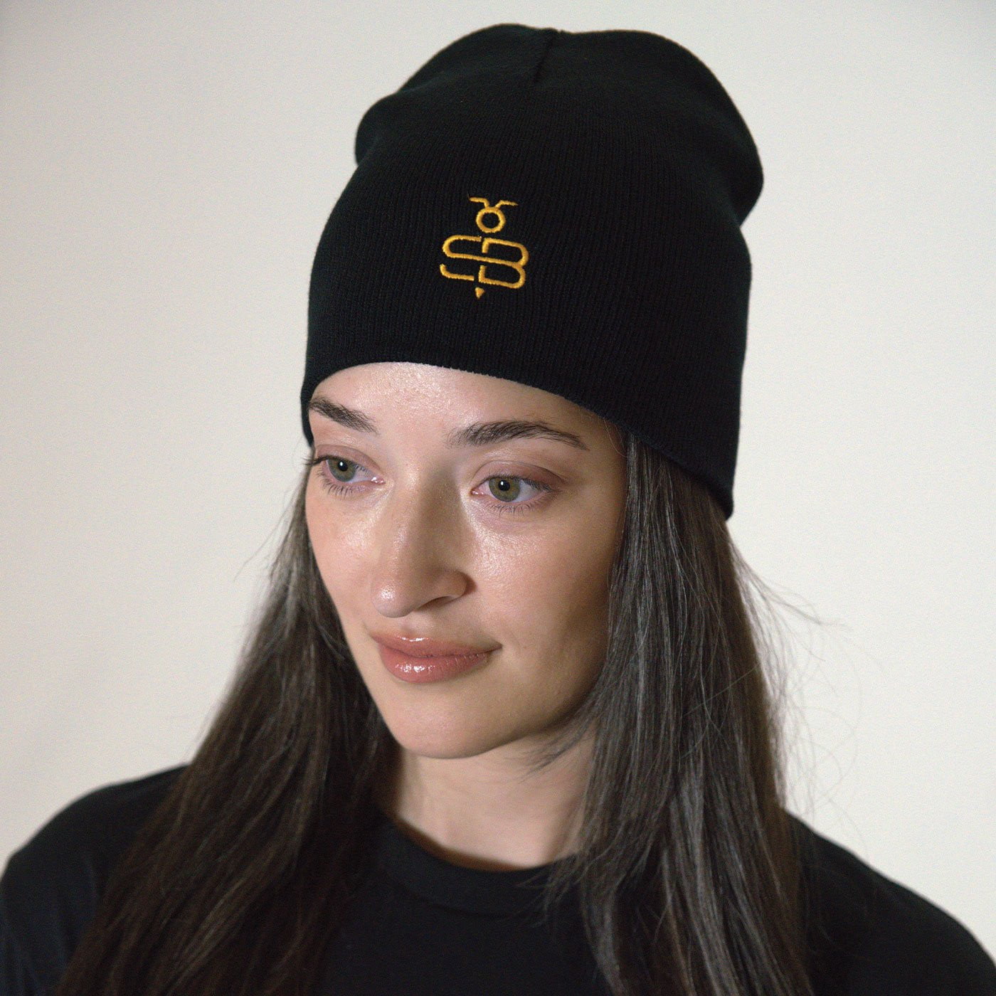 Black Beanie with Gold SB Insignia