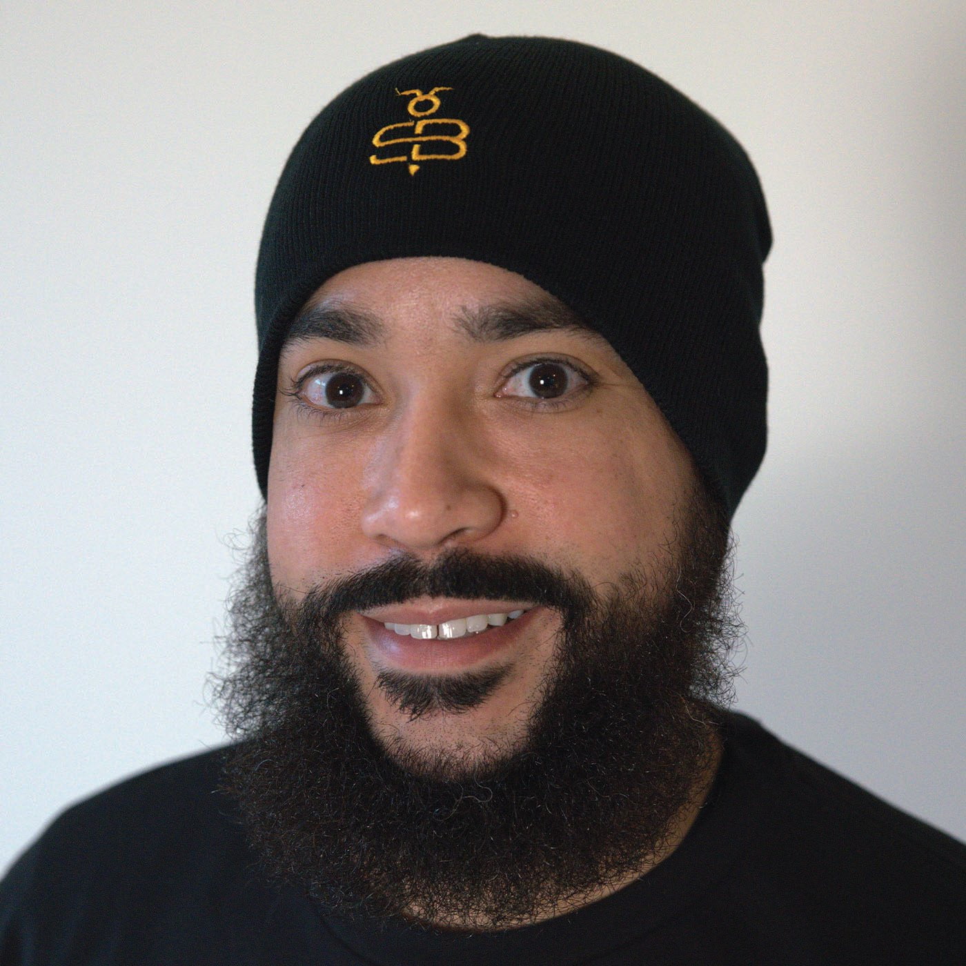 Black Beanie with Gold SB Insignia