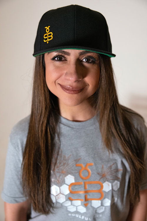 Black Snapback with Gold SB Insignia