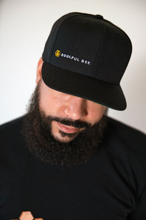 Black Snapback with Soulful Bee Logo